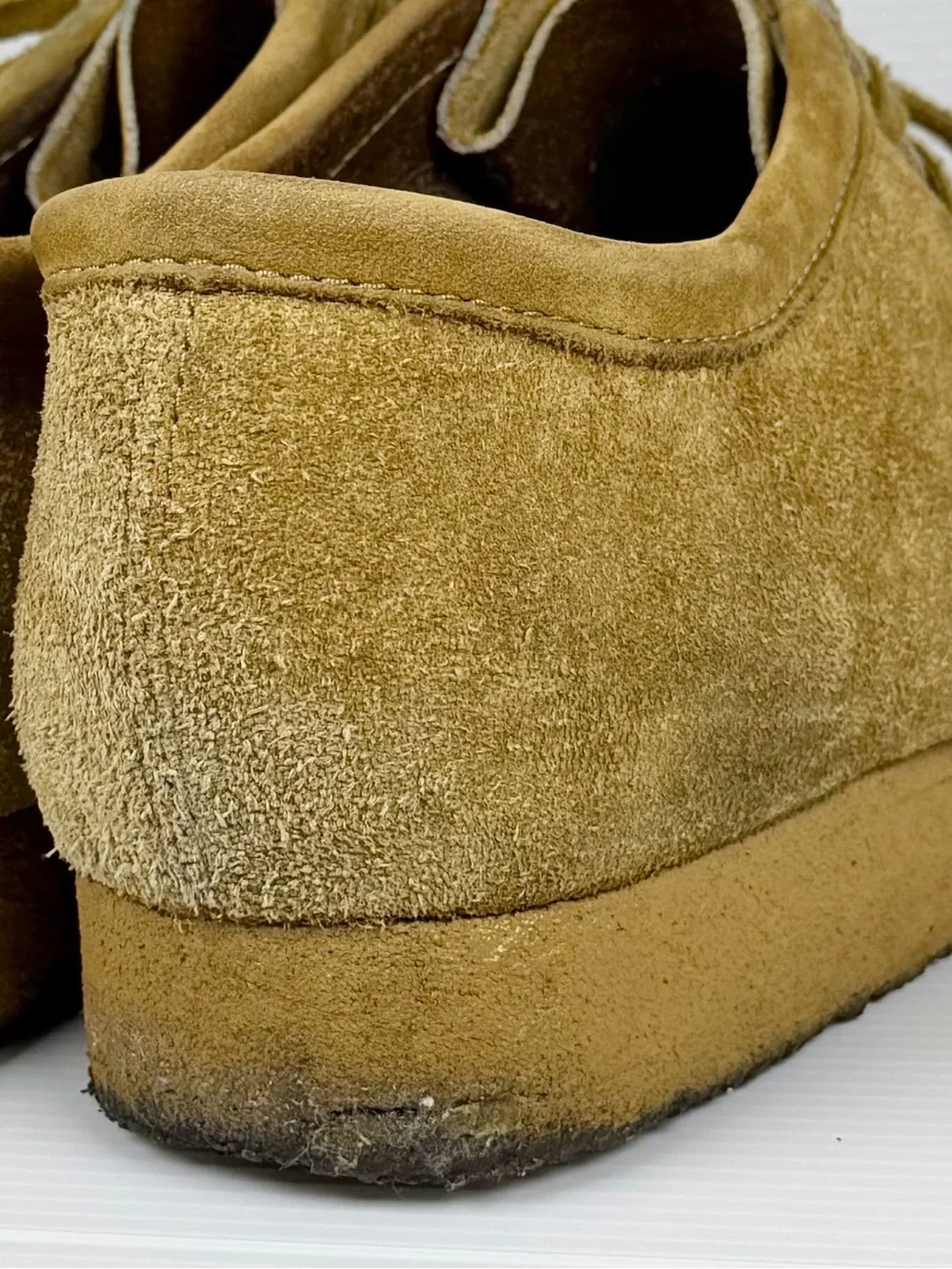 Clarks Originals Wallabee Men’s 11.5 Tan Suede Moc Toe Crepe Sole Shoes